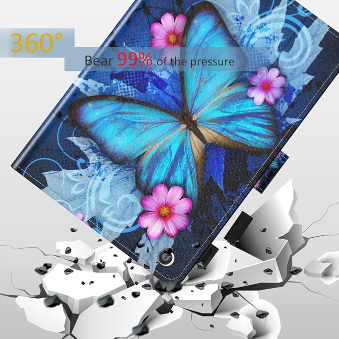 01 Blue Butterfly & Pink Flower