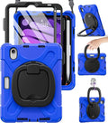 BRAECN for iPad mini 7 (A17 Pro) Case 2024 &amp iPad mini 6 Case 8.3-Inch Protective Case with Screen Protector Built-in Pencil Holder Handle Grip Carrying Shoulder Strap &amp Adjustable Kicksta