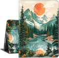Case for Amazon Kindle Fire HD 10 and Fire HD 10 Plus 10.1 Tablet Case (13th/11th Generation 2023/2021 Release) Slim Fit PU Leather Cover with Auto Sleep/Wake - Mountain Range Sun