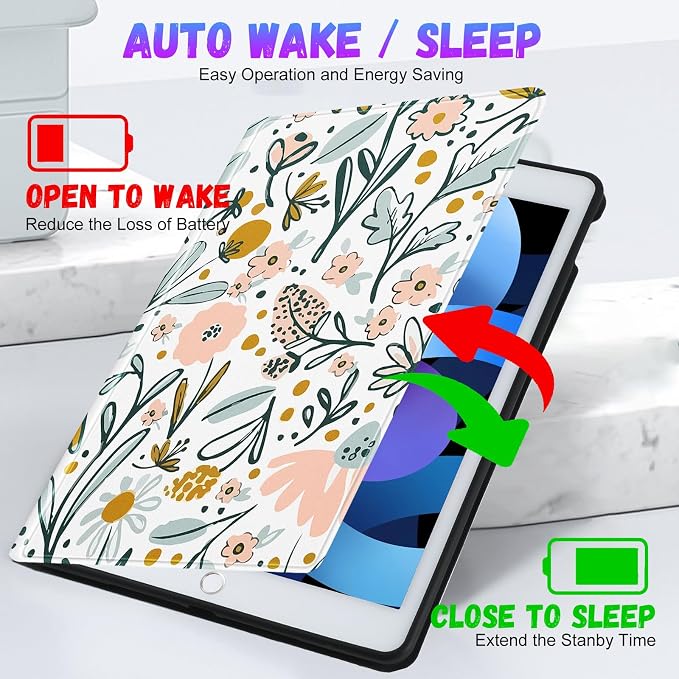 4-for iPad 9.7-White Flower