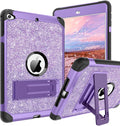 YINLAI for iPad mini 5 CaseiPad mini 4 Case Glitter Bling Kickstand Kids Girls Women Heavy Duty Shockproof Protective Sparkly Tablet Cover for iPad mini 5th Gen/Mini 4th Generation 7.9 InchPurple