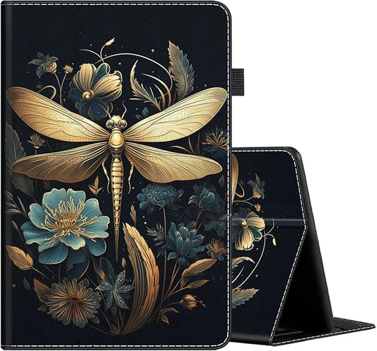Case for All-New Amazon Kindle Fire HD 10 and Fire HD 10 Plus Tablet (13th/11th Generation 2023/2021 Release) 10.1 Slim Folding Stand Cover with Auto Wake/Sleep Dragonfly