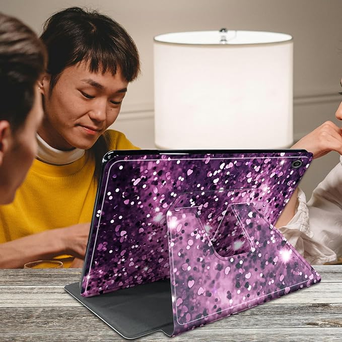 Purple Leopard Print Glitter