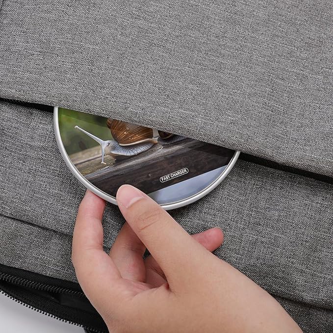 Two Snails on The Bench Wireless Charger Fast Wireless Charging Pad with USB Cable 10W Anti-Slip Magnetic Wireless Charger Portable Slim Charger Puck Travel Charging Station
