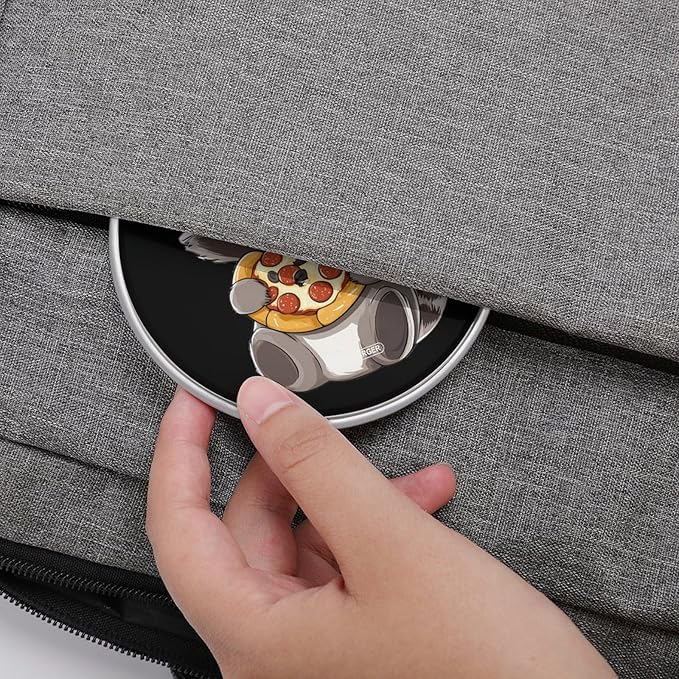 Raccoon Eating Pizza Phone Charger Magnetic Charging Pad Anti-Slip with USB Cable