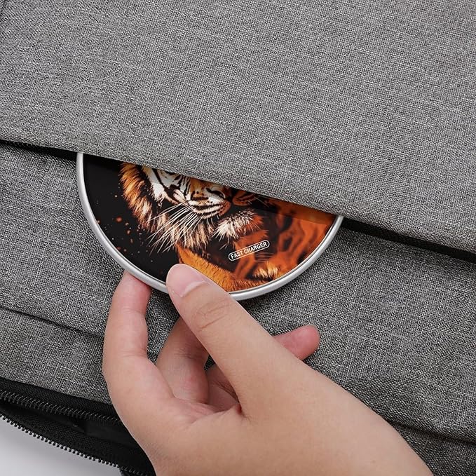 Tiger in Fire Wireless Charger Fast Wireless Charging Pad with USB Cable 10W Anti-Slip Magnetic Wireless Charger Portable Slim Charger Puck Travel Charging Station