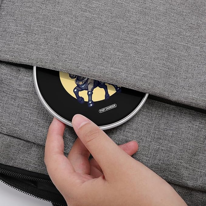 Knights-Horse Sword Helmet Wireless Charger Anti-Slip Wireless Charging Pad Slim Charger Mat for Men Women