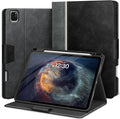 KingBlanc Case for iPad Pro 13 inch (M5 2025/M4 2024) with Pencil Holder Vegan Leather Stand Cover Auto Sleep/Wake Support Pencil Pro/(USB-C) Viewing/Writing Angles Vintage Notebook Style Black