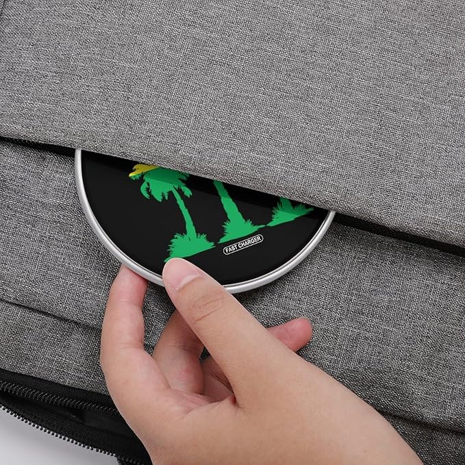 Ghana Flag Date Palms Trees Fast Portable Charger 10W Funny Graphic Phone Charging Pad with USB Cable