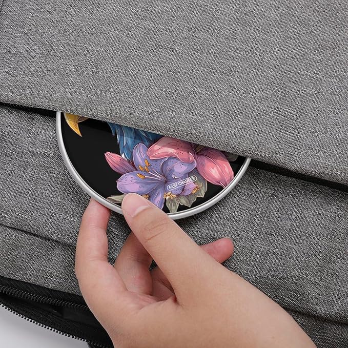 Angry Eagle1 Lily Flower Phone Charger Magnetic Charging Pad Anti-Slip with USB Cable