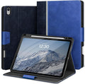 KingBlanc for iPad Air 11-inch Case M4 2026/M3 2025/M2 2024 iPad Air 5th/4th Generation (2022/2020 10.9) with Pencil Holder Vegan Leather Stand Cover Auto Sleep Wake Viewing/Typing Angle Blue