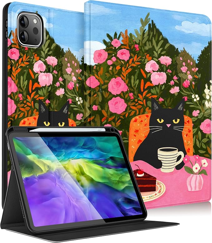 Black Cat and Floral