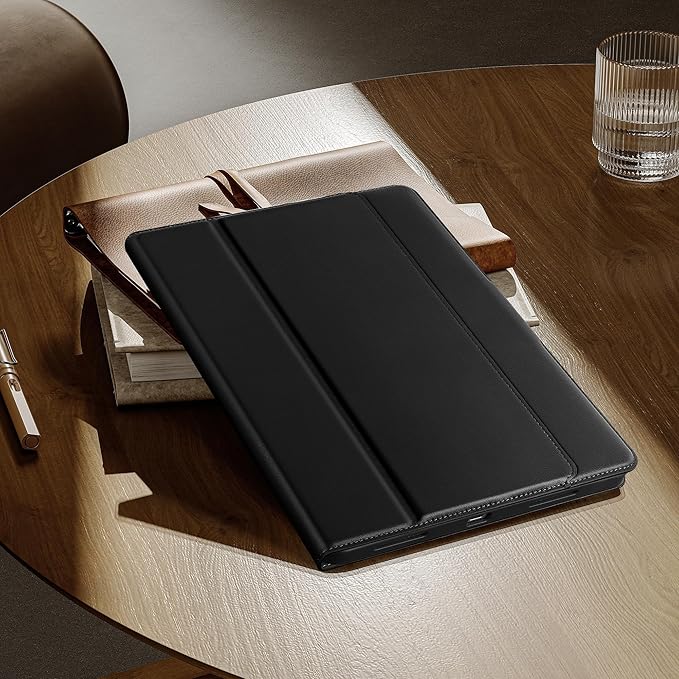 auaua Case for iPad Pro 11 Inch (M5/M4) 2025/2024 with Pencil Holder and Pocket Multiple Angles Viewing Magnetic Closure Auto Sleep/Wake (Black)