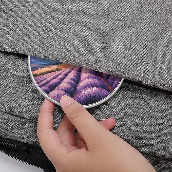 Lavender Flowers Landscape Wireless Charger Anti-Slip Wireless Charging Pad Slim Charger Mat for Men Women