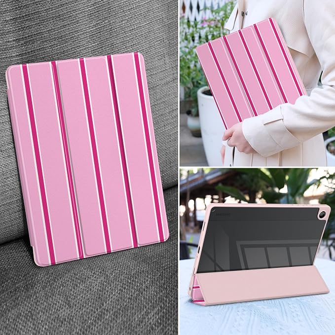 Magenta & White Stripes