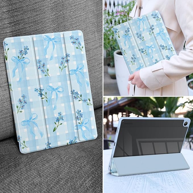 Flower&Bows &Watercolor Plaid