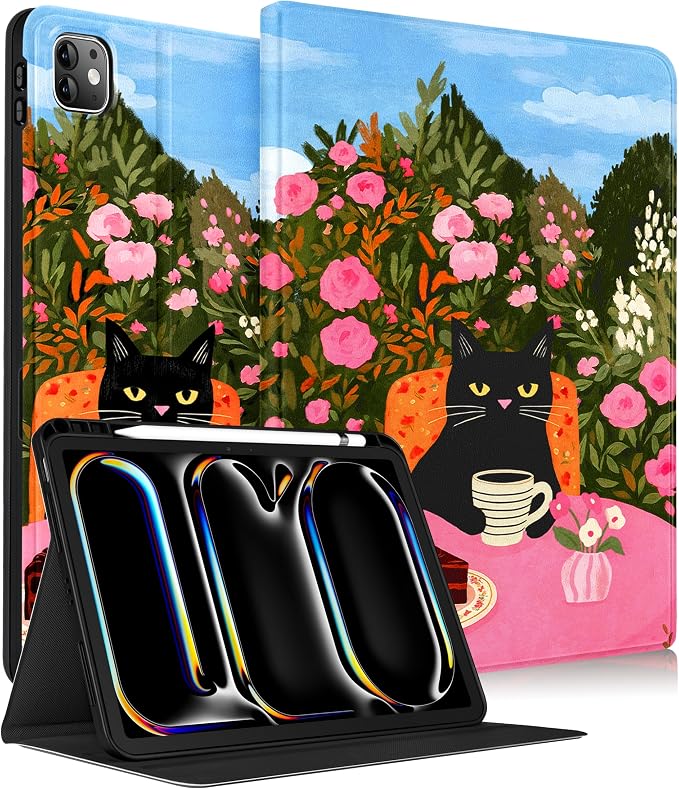 Black Cat and Floral