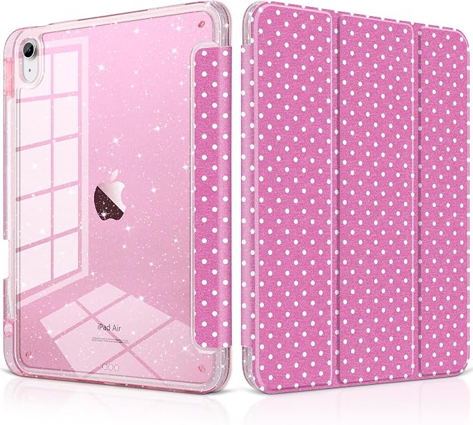 Rose Pink & White Polka Dots