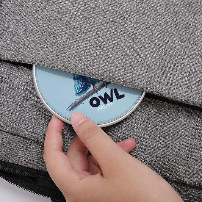 Owl Wireless Charger Anti-Slip Wireless Charging Pad Slim Charger Mat for Men Women