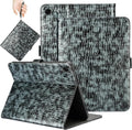 Elegant Case for Samsung Galaxy Tab A9 Plus 11 Inch 2023（Model: SM-X210/X216/X218） Premium Leather Crocodile Cover | Stand | Card Pockets| Wrist Strap| S Pen Holder(Black+Gray)