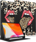 for iPad Air 11 inch (M2/M3) Case Air 5th/4th Generation 10.9 Pro 11'' Case Cute Kids Women Girls Folio Leopard Pencil Holder Cover for iPad Air 11 2024/2025 10.9 2022 2020 Pro 11
