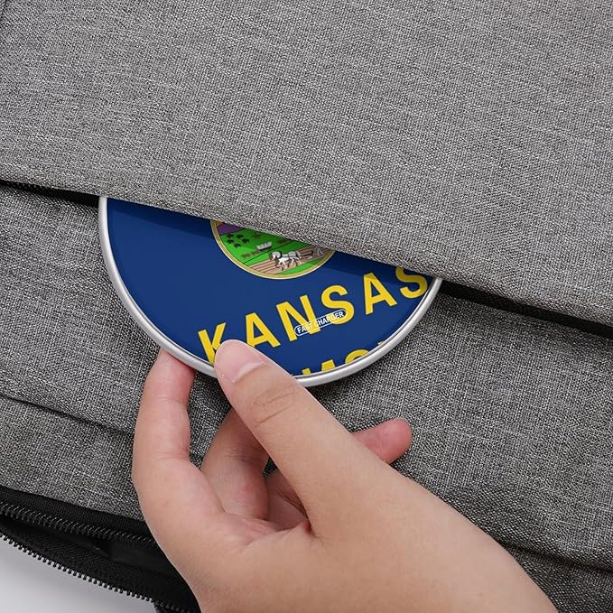 Flag of Kansas U.S.A. Phone Charger Magnetic Charging Pad Anti-Slip with USB Cable