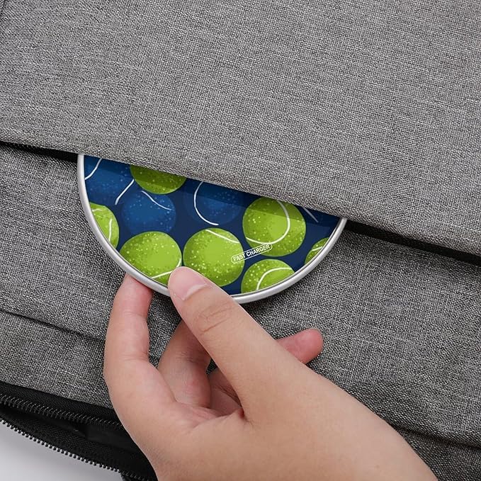 Tennis Balls Art Pattern Phone Charger Magnetic Charging Pad Anti-Slip with USB Cable
