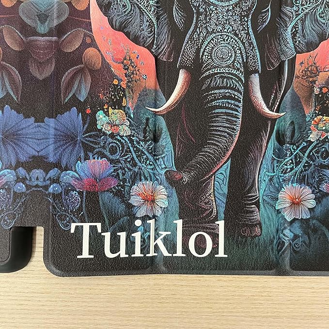 Tuiklol for iPad 10.2 case 2021 Generation 9th Release Built in Pencil Holder-Trifold Stand-Auto Wake/Sleep.TPU Protection Stand Back Cover for 2020 2019 [8th/7th] iPad 10.2'' CaseCute Eleplant