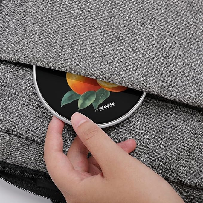 Orange Sliced Fruit Fast Portable Charger 10W Funny Graphic Phone Charging Pad with USB Cable