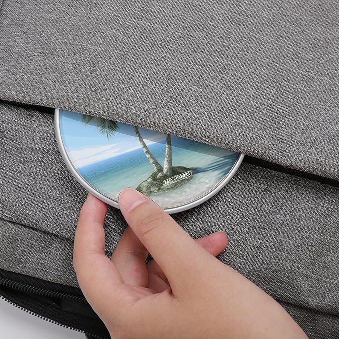 Sea Palm Trees Wireless Charger Fast Wireless Charging Pad with USB Cable 10W Anti-Slip Magnetic Wireless Charger Portable Slim Charger Puck Travel Charging Station