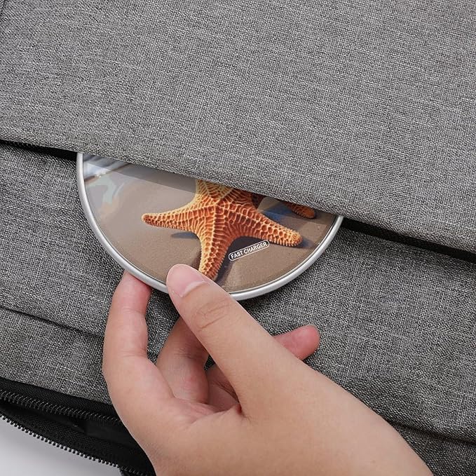 Starfish on The Beach Wireless Charger Fast Wireless Charging Pad with USB Cable 10W Anti-Slip Magnetic Wireless Charger Portable Slim Charger Puck Travel Charging Station