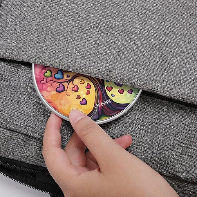 Love Heart Life Tree Wireless Charger Anti-Slip Wireless Charging Pad Slim Charger Mat for Men Women