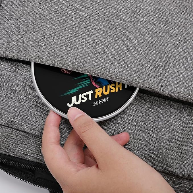 Just Rush It Football Player Phone Charger Magnetic Charging Pad Anti-Slip with USB Cable