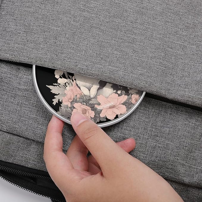 Rabbits and Hibiscus Flowers Phone Charger Magnetic Charging Pad Anti-Slip with USB Cable