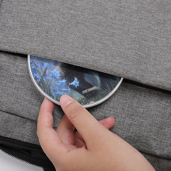 Badger Blue Bluebells Phone Charger Magnetic Charging Pad Anti-Slip with USB Cable