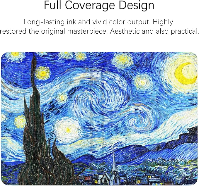 Berkin Arts for iPad (A16) 11th Generation 11 Inch 2025 iPad 10th Generation 10.9 inch 2022 Folio Case Premium Leather Cover Post-Impressionism Blue Lightweight (The Starry Night by Van Gogh)