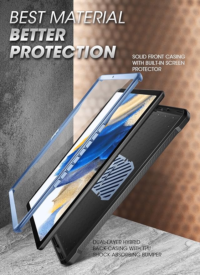 SUPCASE for Galaxy Tab A8 Case with Stand (Unicorn Beetle Pro) [Built-in Screen Protector] Full-Body Rugged Shockproof Heavy Duty Protective Tablet Case for Samsung Galaxy Tab A8 10.5 Inch Tilt