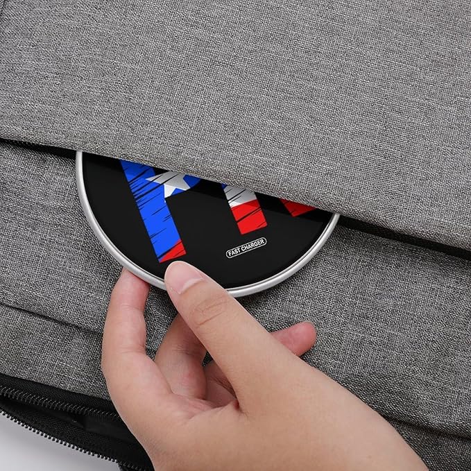 Puertorico P.R. Flag Fast Portable Charger 10W Funny Graphic Phone Charging Pad with USB Cable