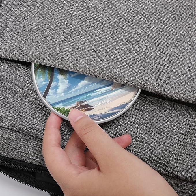 Beach Landscape Coconut Palm Tree Wireless Charger Anti-Slip Wireless Charging Pad Slim Charger Mat for Men Women
