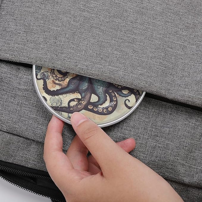 Retro Octopus Wireless Charger Fast Wireless Charging Pad with USB Cable 10W Anti-Slip Magnetic Wireless Charger Portable Slim Charger Puck Travel Charging Station