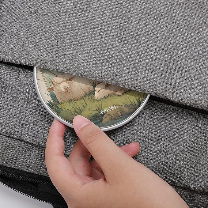 Sheep Laying On Grass Near Water Phone Charger Magnetic Charging Pad Anti-Slip with USB Cable