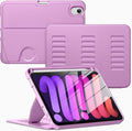 VIKESI Case for iPad iPad mini 7 (A17 Pro) and iPad mini 6Multiple Angles Magnetic Stand CoverShockproof Soft BackPencil Holderand Auto Sleep/WakePurple