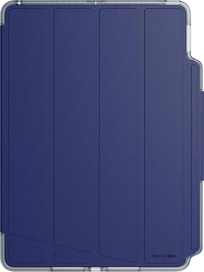 Tech21 EvoFolio case for iPad 7th/8th/9th Gen - Impact Protection iPad case with Multi-Angle Viewing Wake/Sleep Cover - Blue