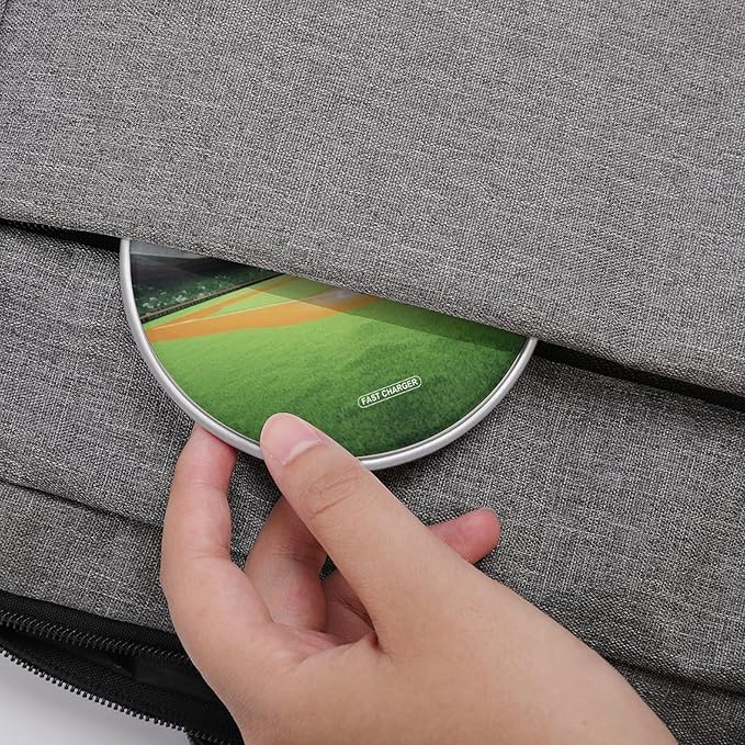 Green Baseball Field Backdrop Wireless Charger Fast Wireless Charging Pad with USB Cable 10W Anti-Slip Magnetic Wireless Charger Portable Slim Charger Puck Travel Charging Station