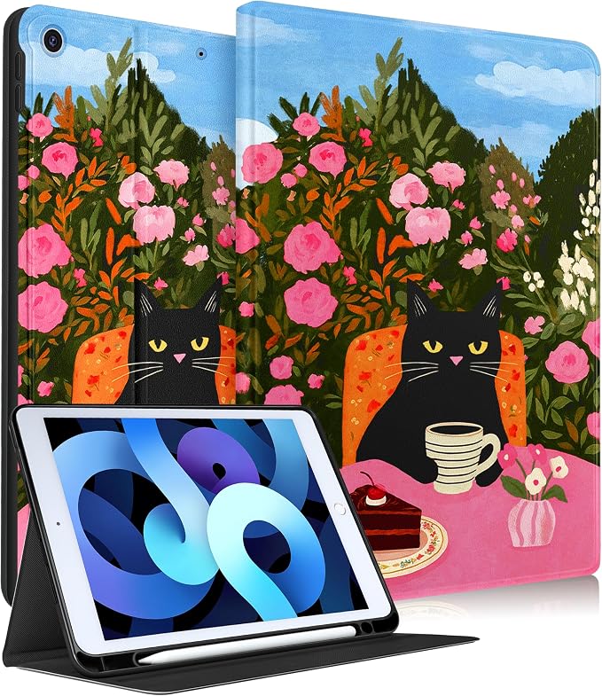 Black Cat and Floral