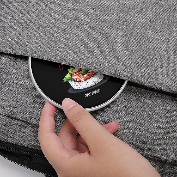 Sushi Dragon Japanese Food Wireless Charger Anti-Slip Wireless Charging Pad Slim Charger Mat for Men Women