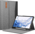 Fintie Case for Samsung Galaxy Tab S8/Tab S7 11 Inch (Model SM-X700/X706/T870/T875/T878) with Built-in S Pen Holder Multiple Angle Portfolio Business Cover with Pocket Auto Sleep/Wake Gray