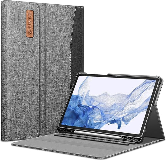 Fintie Case for Samsung Galaxy Tab S8/Tab S7 11 Inch (Model SM-X700/X706/T870/T875/T878) with Built-in S Pen Holder Multiple Angle Portfolio Business Cover with Pocket Auto Sleep/Wake Gray