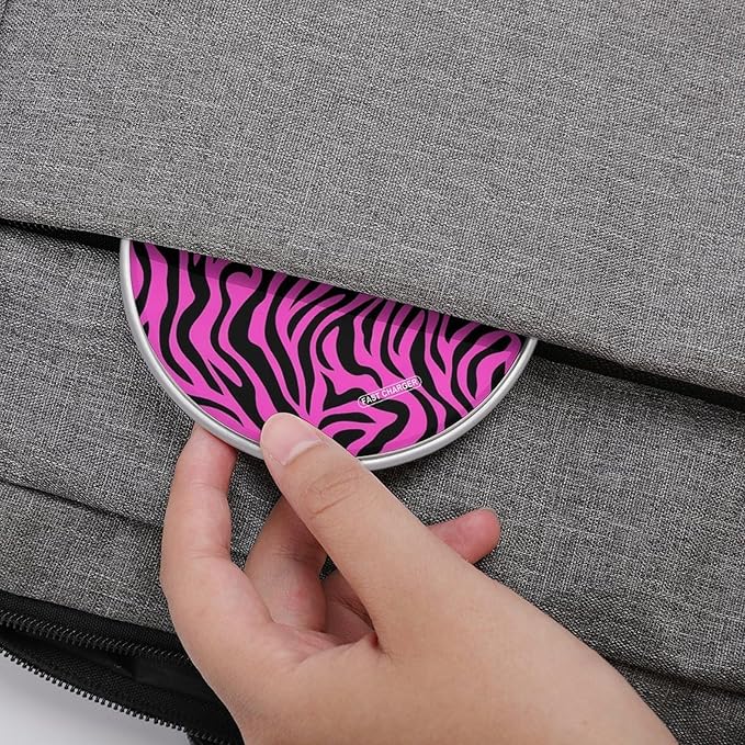 Rose Red with Black Stripes Fast Portable Charger 10W Funny Graphic Phone Charging Pad with USB Cable