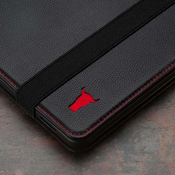 TORRO Leather Case Compatible with Samsung Galaxy Tab S10/S9 Ultra – Premium Leather Galaxy Tab S10/S9 Ultra 2023 Case with Stand Function and Auto Wake/Sleep (Black)